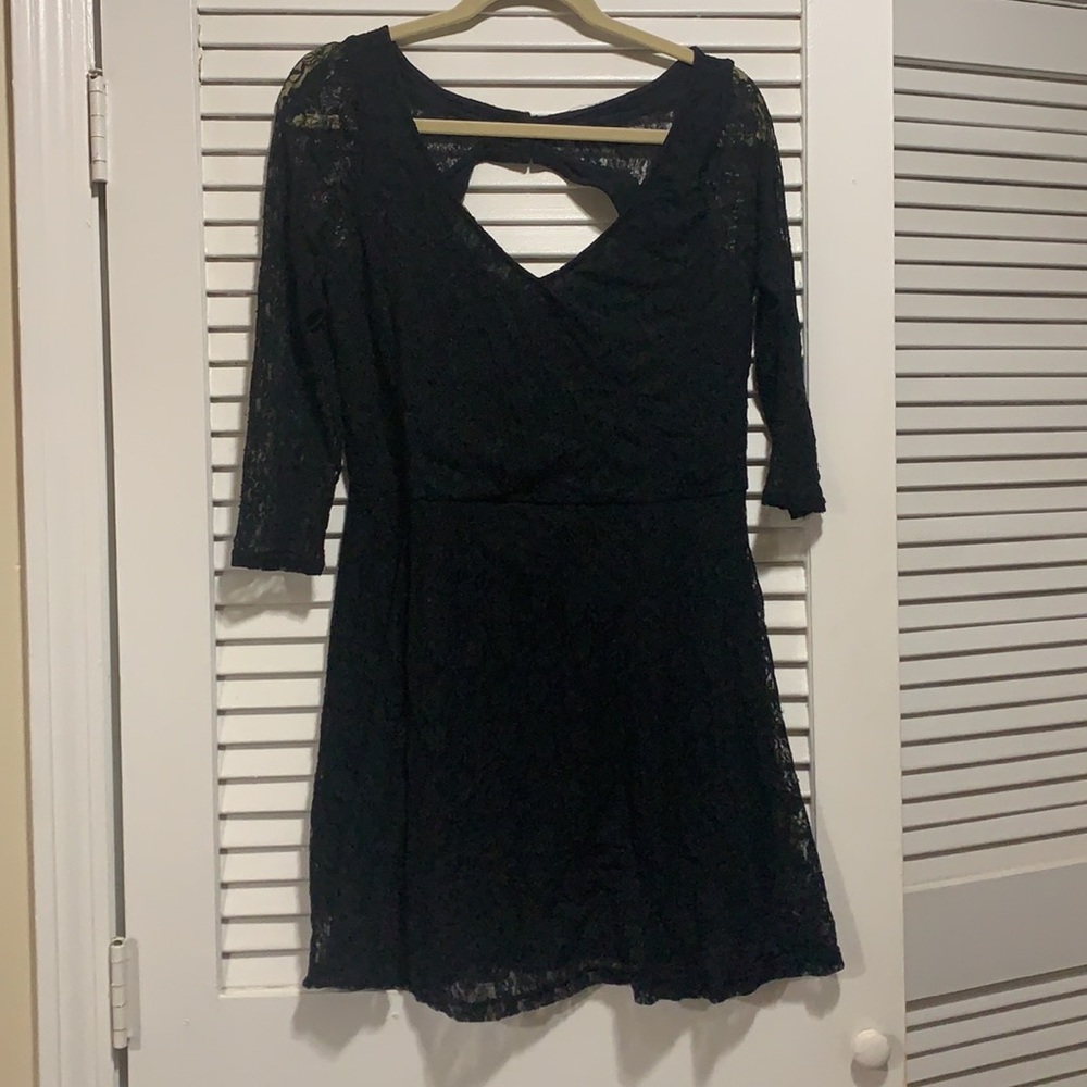 American Eagle black lace long sleeve dress!